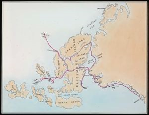 Image of Route of Crockerland Expedition, Map